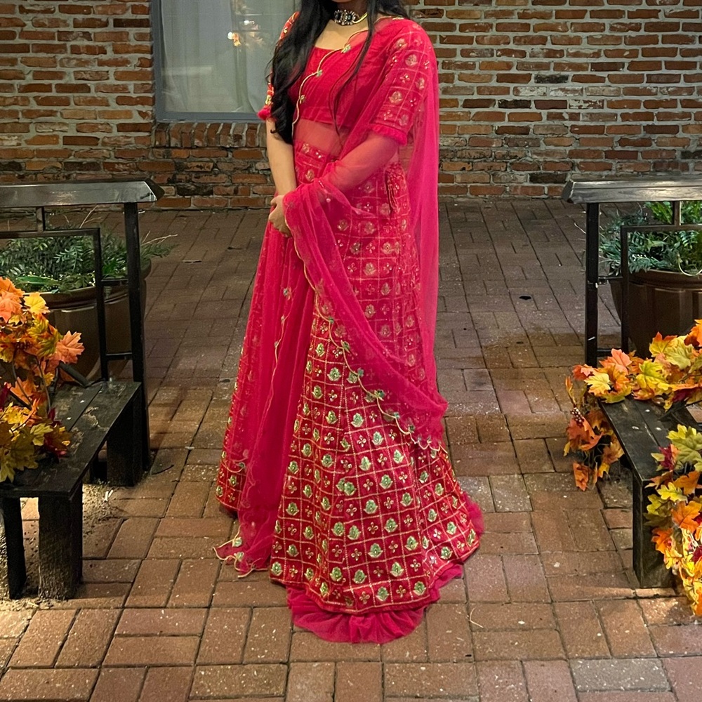Beautiful Pink Reception Lehenga